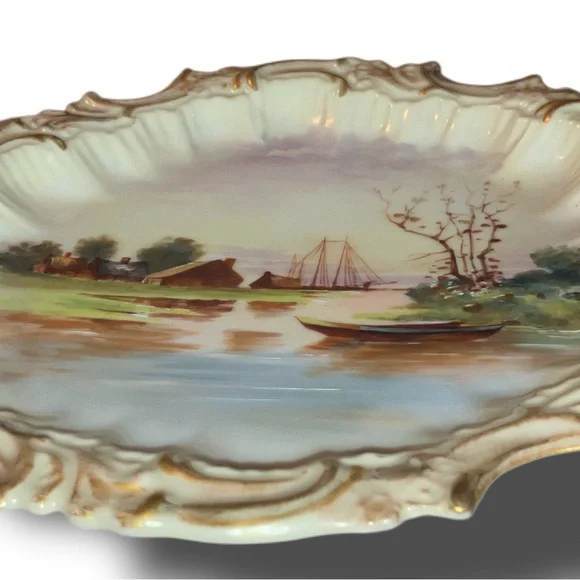 Antique porcelain Souvenir plate, made in France.
